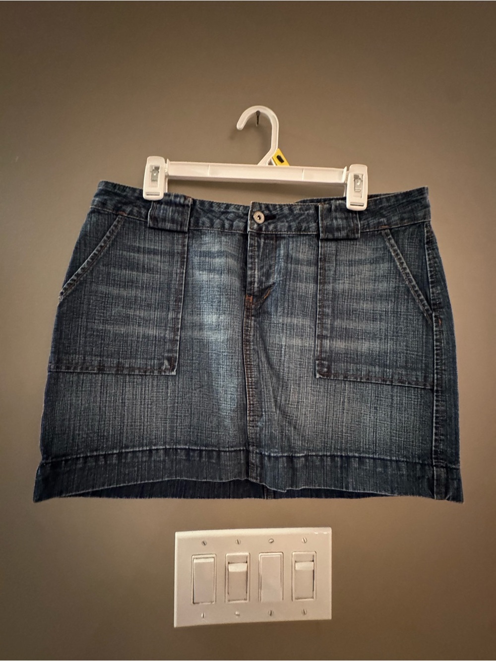 Jacob Denim Jeans Mini Skirt in Dark Wash